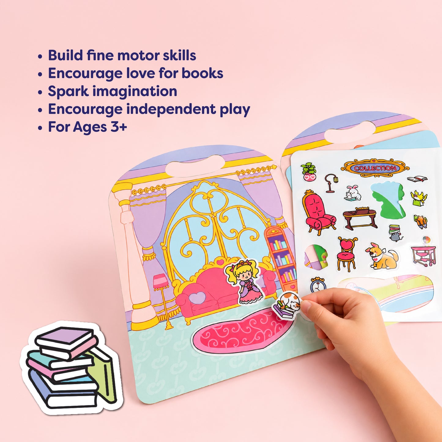 Montessori Sticker Kit: Princess Library