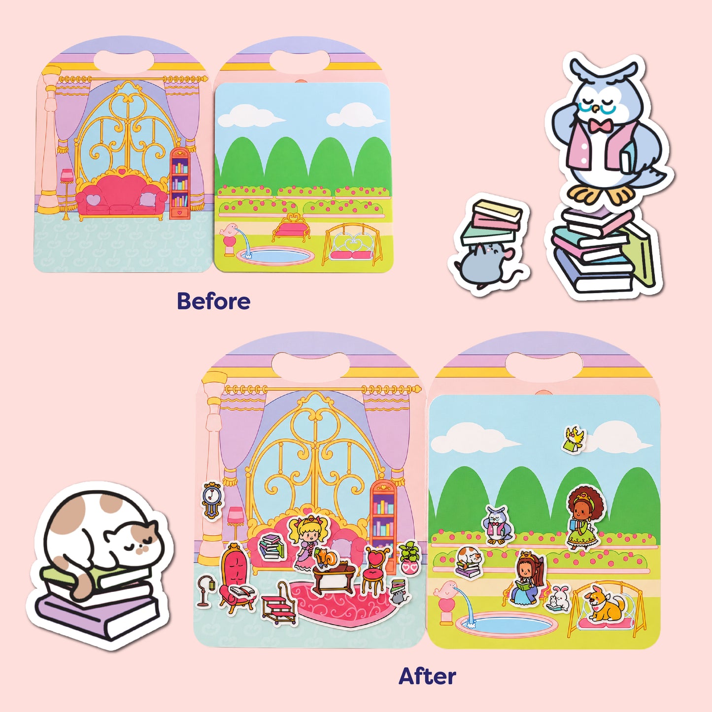 Montessori Sticker Kit: Princess Library