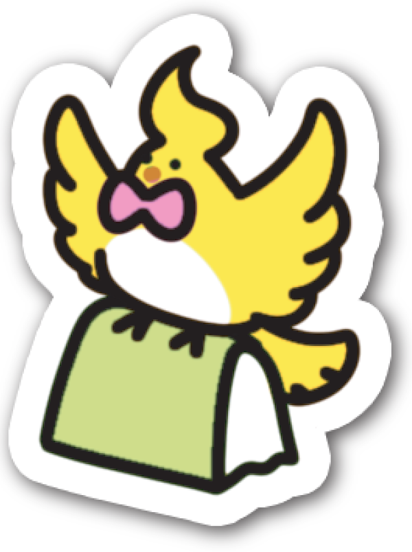 Phoenix with shopping bag sticker